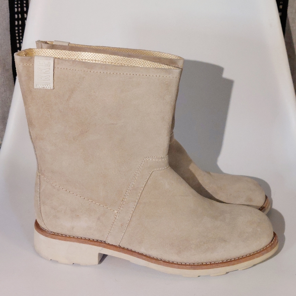 Bikkembergs sand split leather ankle boots, EU41, EUC